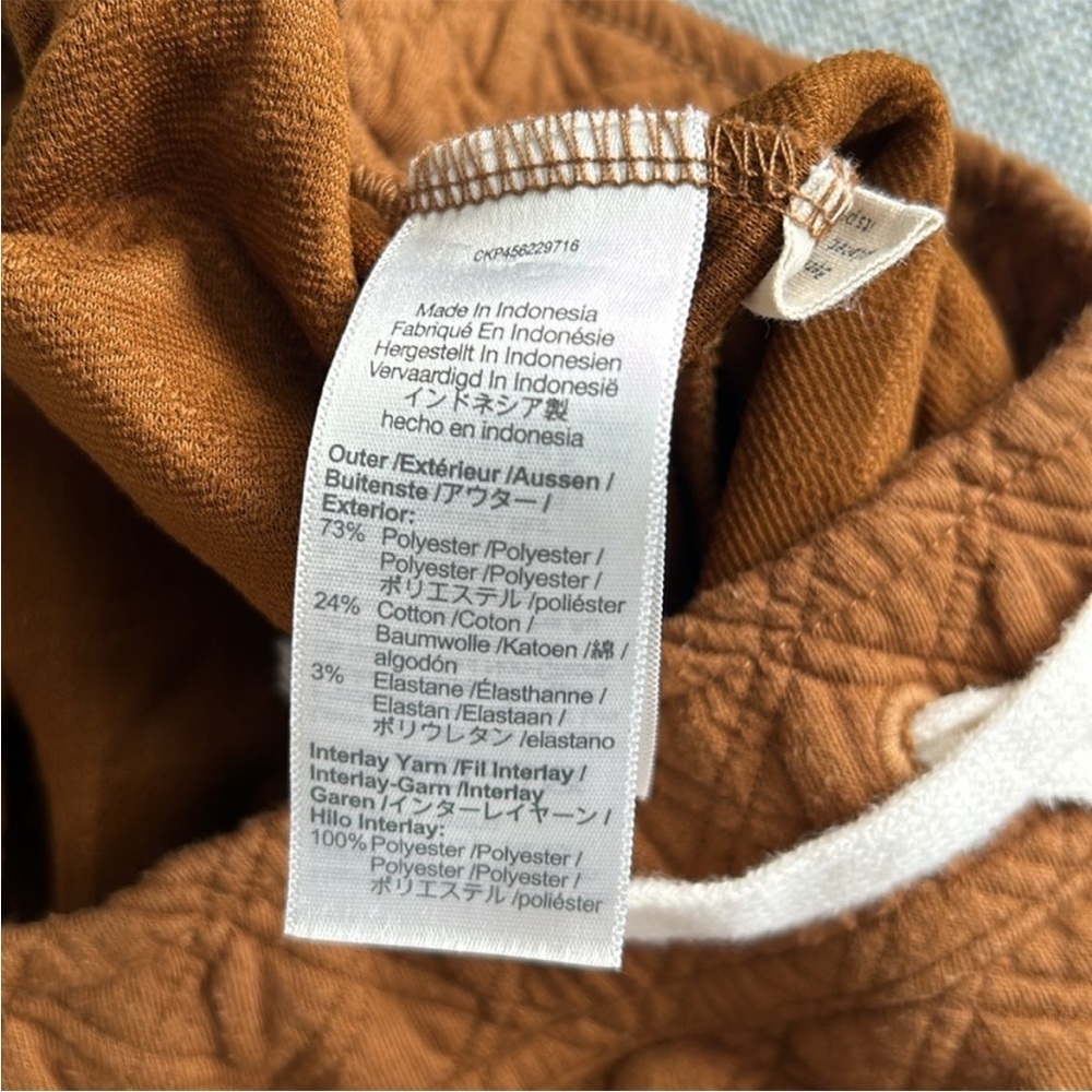 Madewell Set Quilted Brown Hoodie and Pants Set Size XXS - Picture 16 of 16